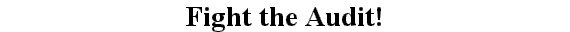 Fight the Audit!